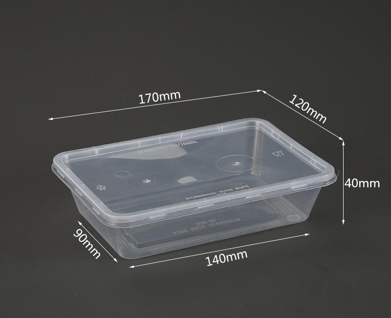 R01 500ml RECTANGLE CONTAINER 500ml长方形餐盒