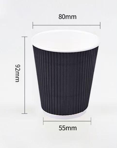 8OZ RIPPLE HOT CUP双层螺纹纸杯